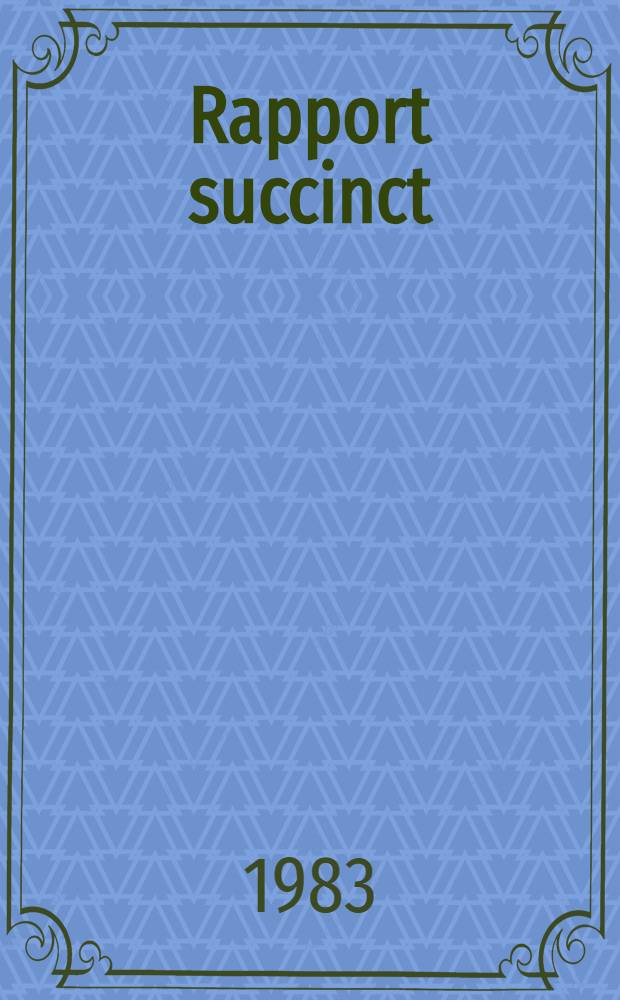 Rapport succinct