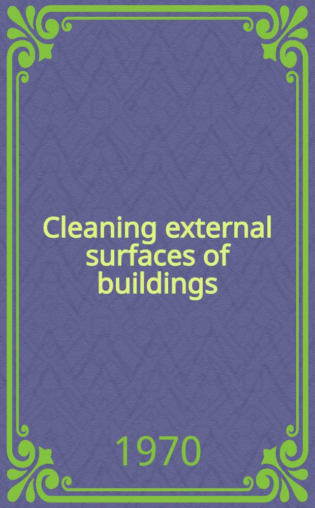 Cleaning external surfaces of buildings