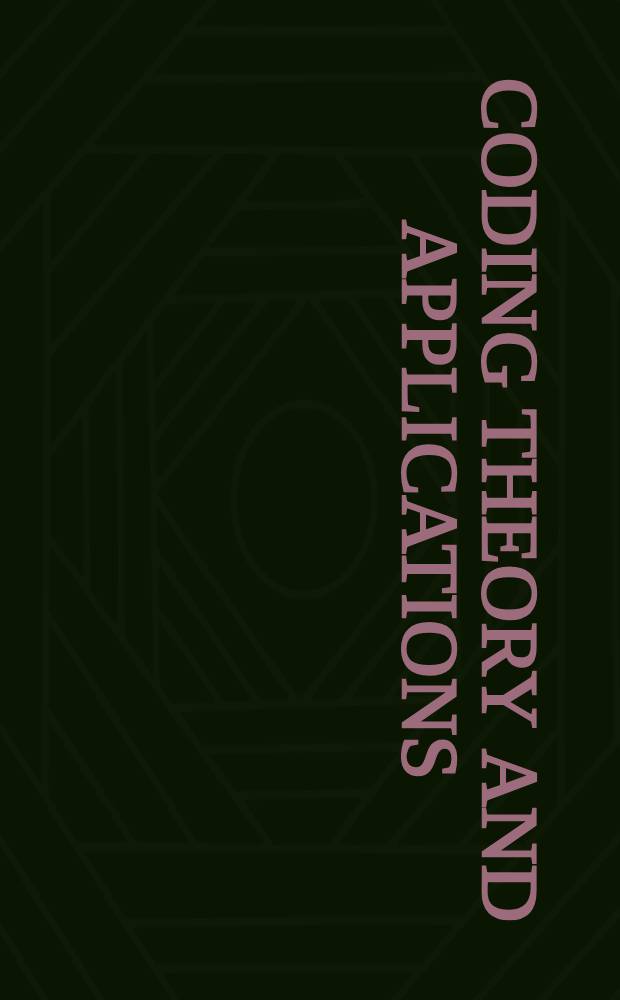 Coding theory and applications : Proceedings