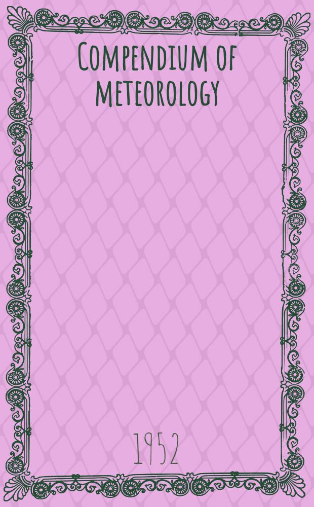 Compendium of meteorology