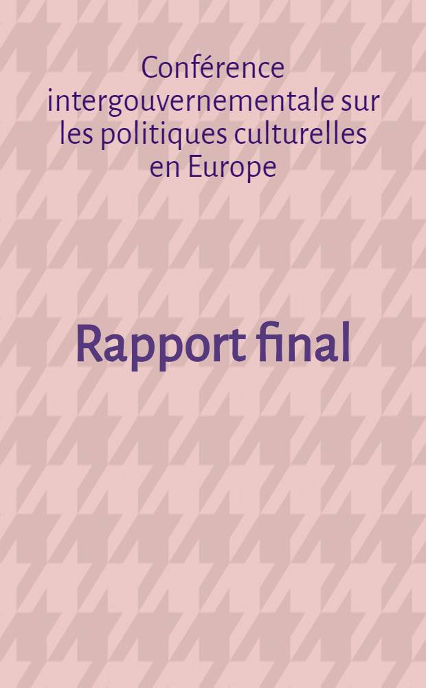 Rapport final
