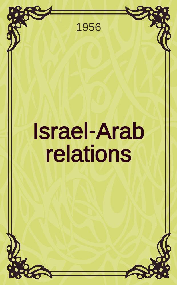 Israel-Arab relations