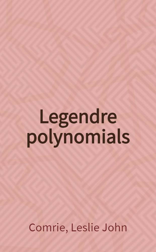 Legendre polynomials