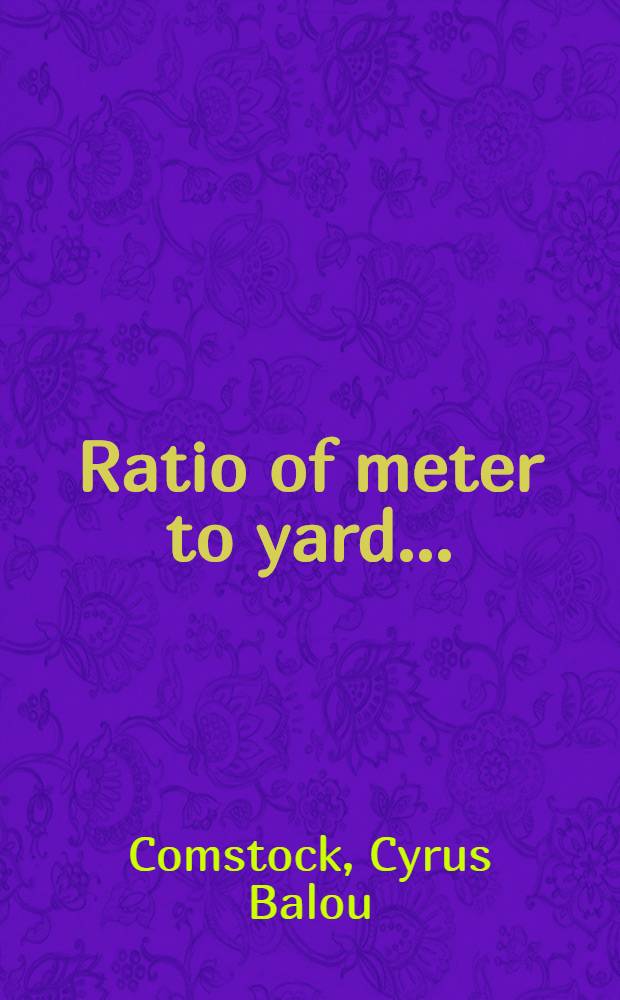 [Ratio of meter to yard ...