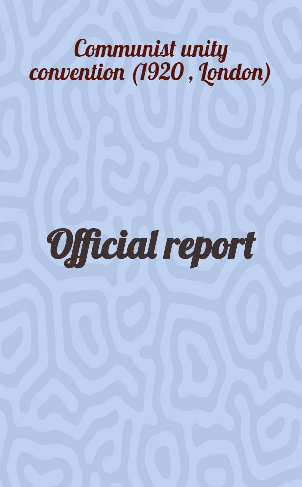 Official report