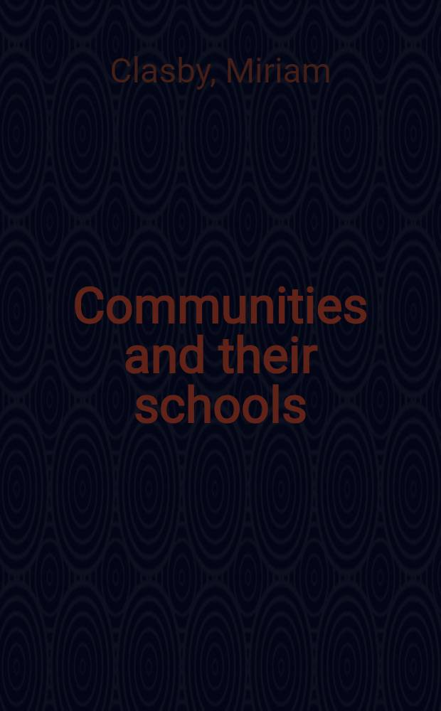 Communities and their schools