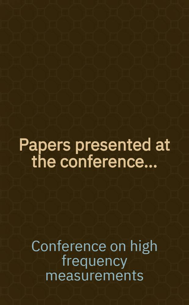 [Papers presented at the conference ...]