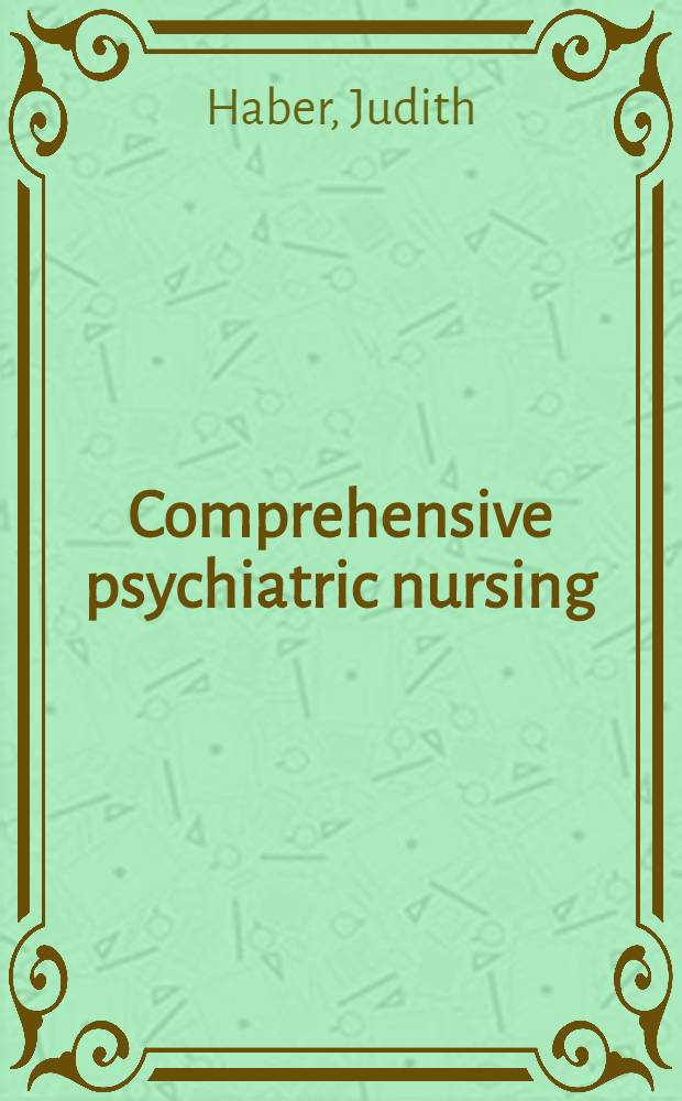 Comprehensive psychiatric nursing