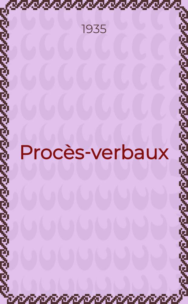 [Procès-verbaux]