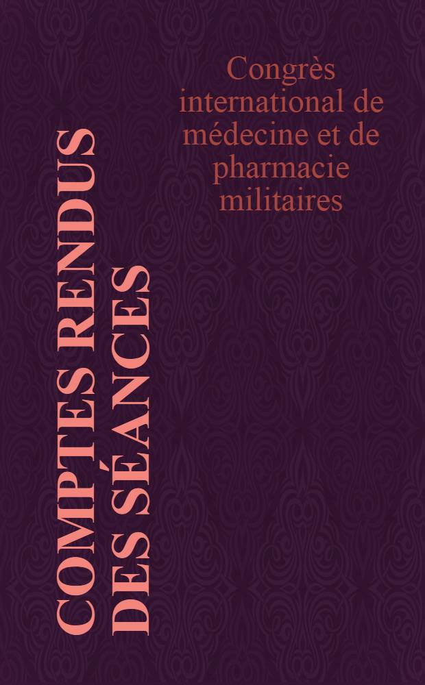 Comptes rendus des séances