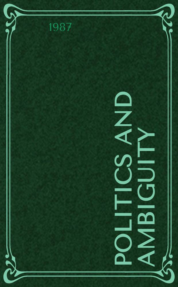 Politics and ambiguity