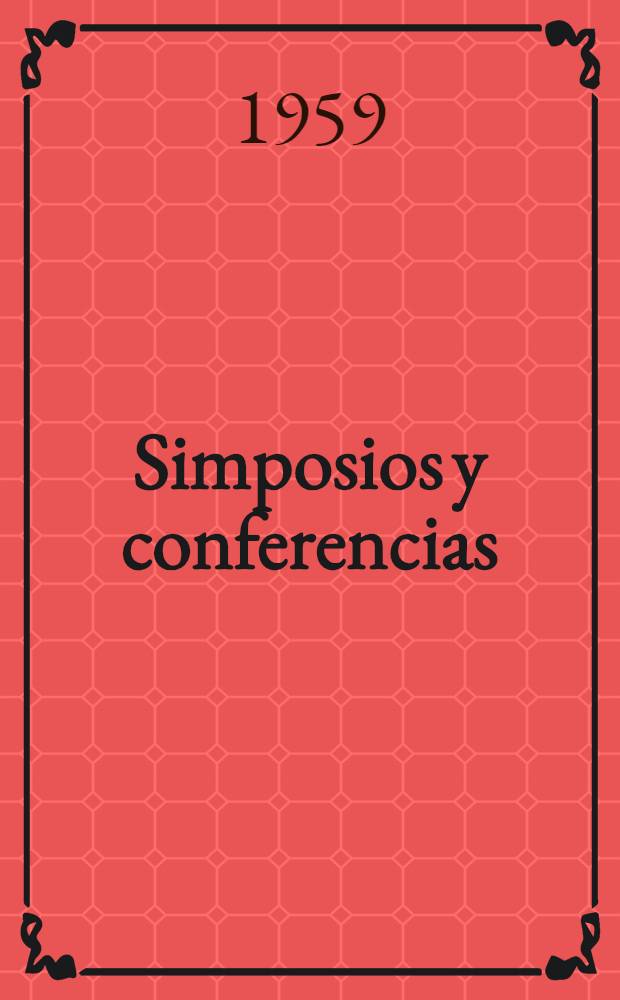 Simposios y conferencias