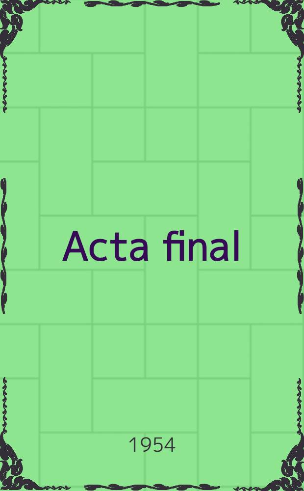 Acta final