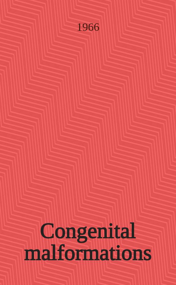 Congenital malformations : A report of a study of series of consecutive births in 24 centres