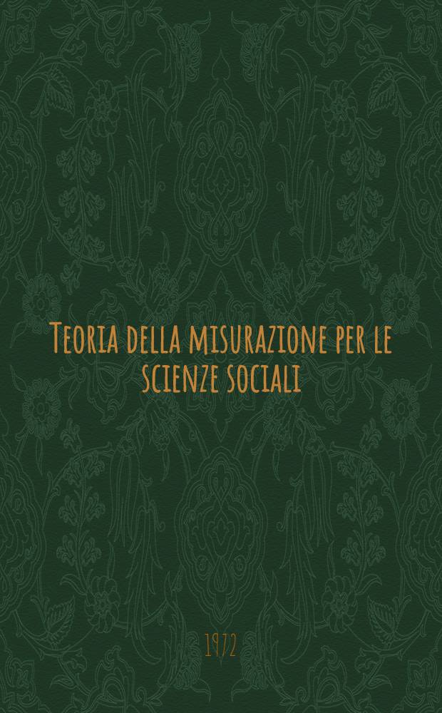 Teoria della misurazione per le scienze sociali