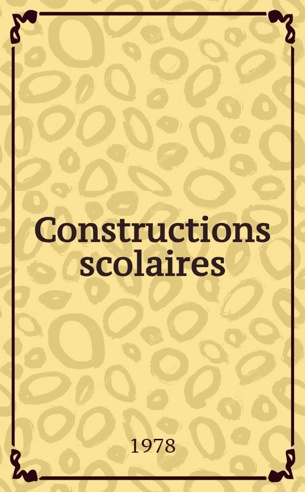 Constructions scolaires