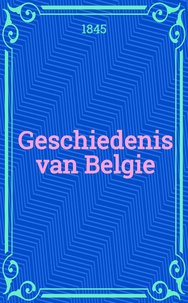 Geschiedenis van Belgie