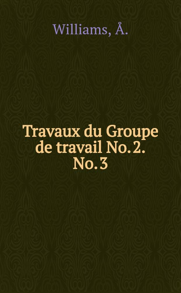 [Travaux du Groupe de travail No. 2]. No. 3 : [Comments on M. Khazanov's paper "Le choix des multimodules"]
