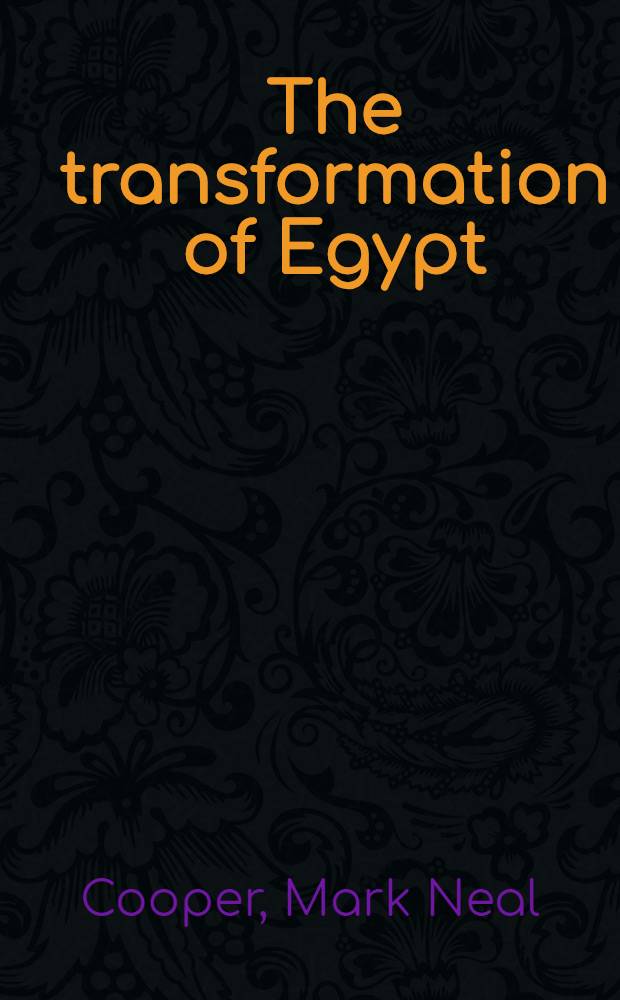 The transformation of Egypt