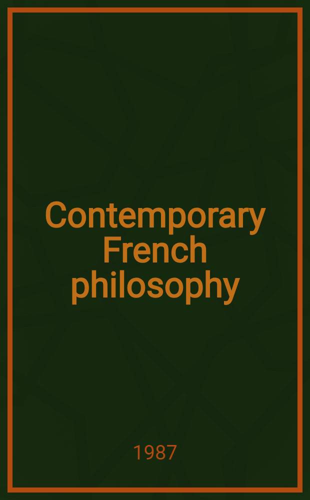 Contemporary French philosophy