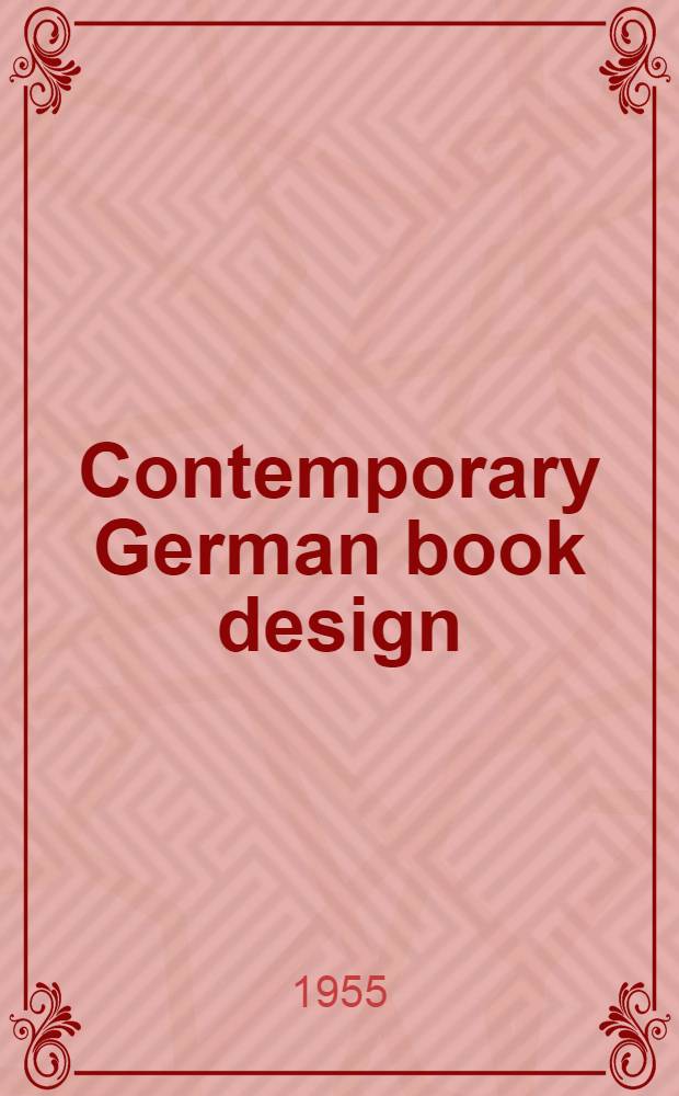 Contemporary German book design