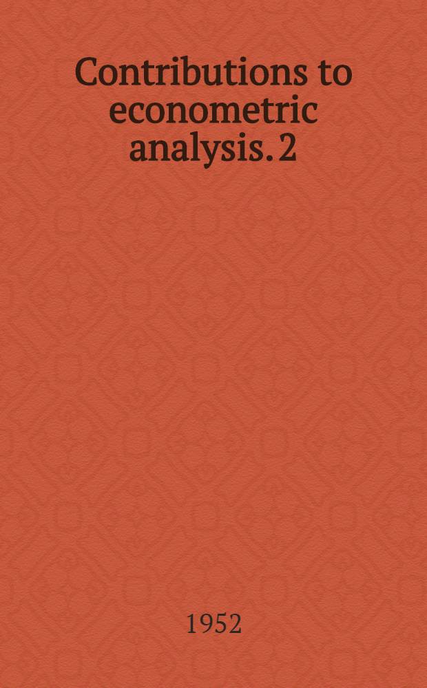 Contributions to econometric analysis. 2 : The propensity to monopolize