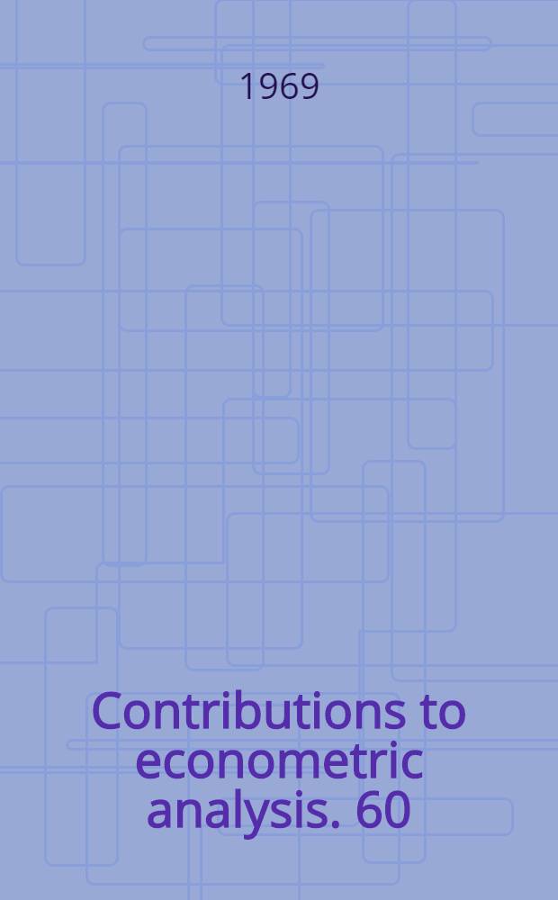 Contributions to econometric analysis. 60 : A structural model of U. S. balance of payments