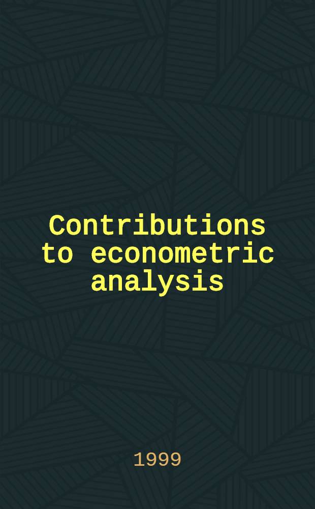 Contributions to econometric analysis : Trade, growth and development