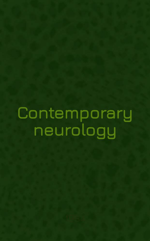 Contemporary neurology