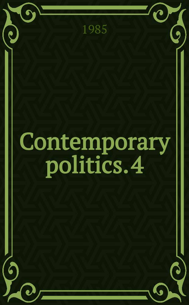 Contemporary politics. [4] : The power of the powerless