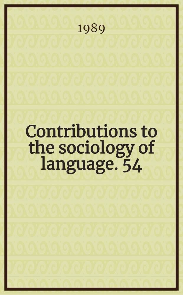 Contributions to the sociology of language. 54 : The politics of language purism