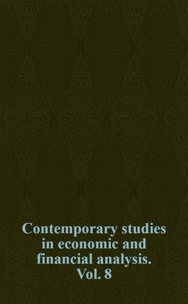 Contemporary studies in economic and financial analysis. Vol. 8 : Environment, planning and the multinational corporation