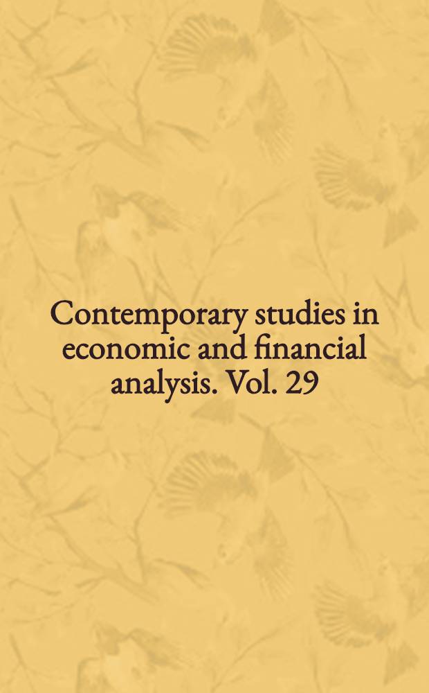 Contemporary studies in economic and financial analysis. Vol. 29 : The multinational enterprise
