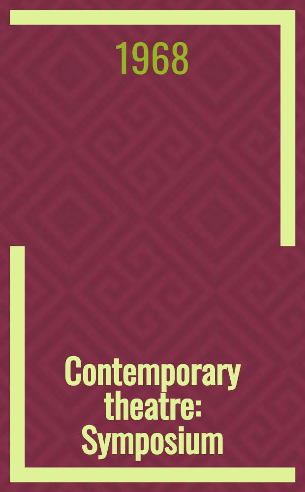 Contemporary theatre : Symposium