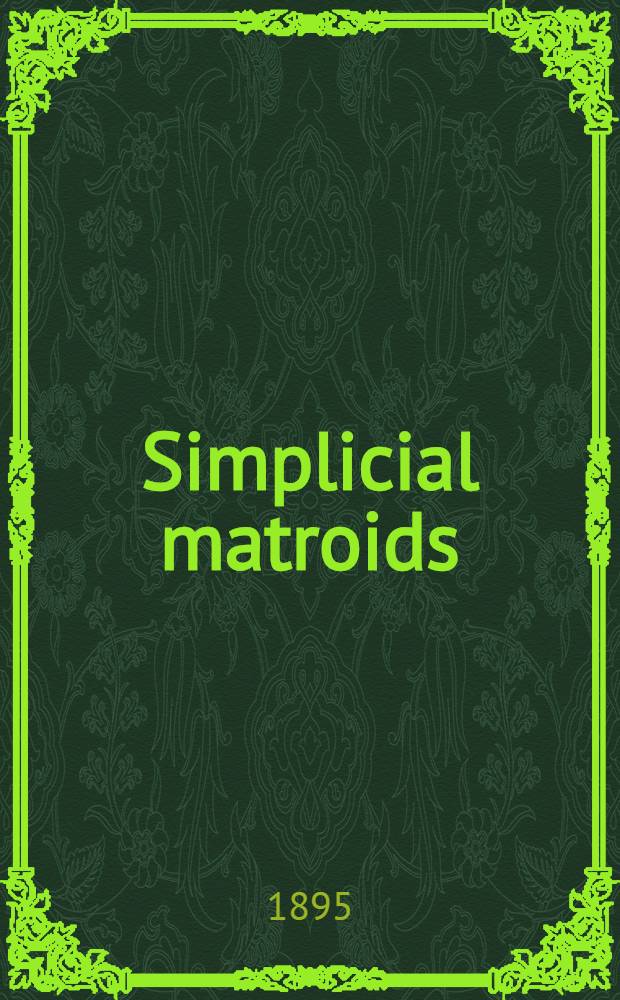 Simplicial matroids