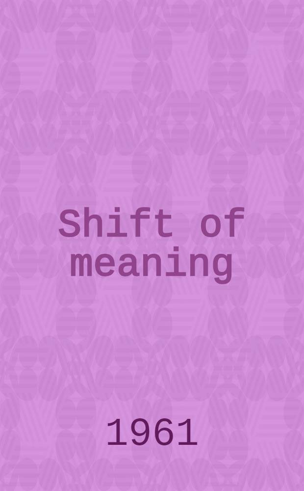 Shift of meaning