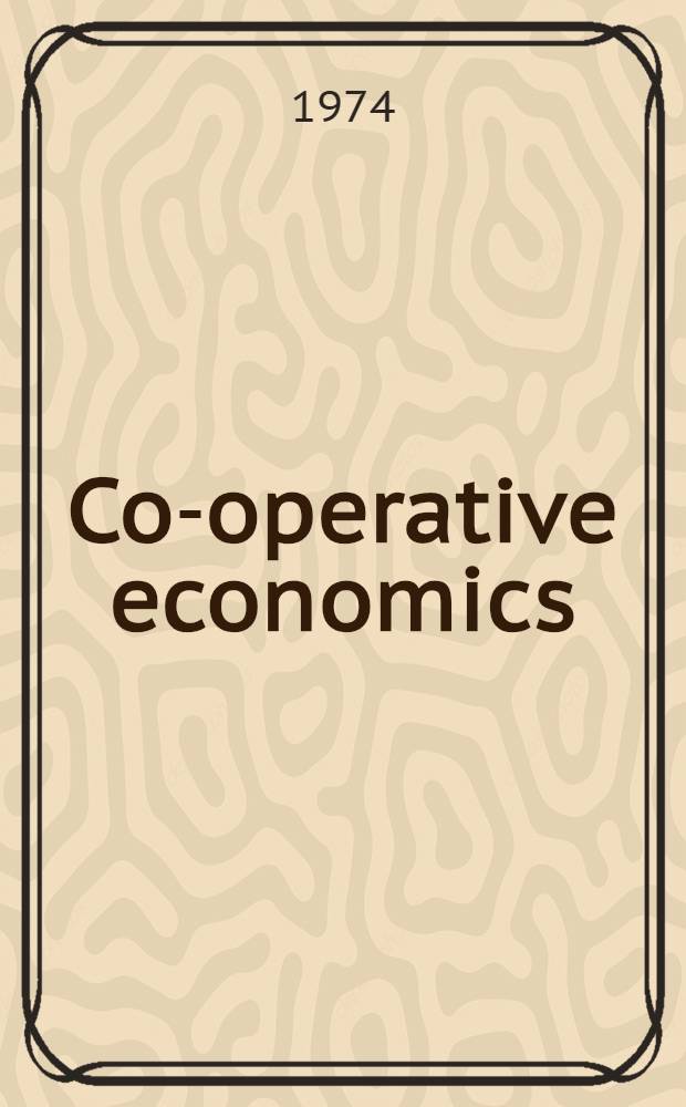 Co-operative economics