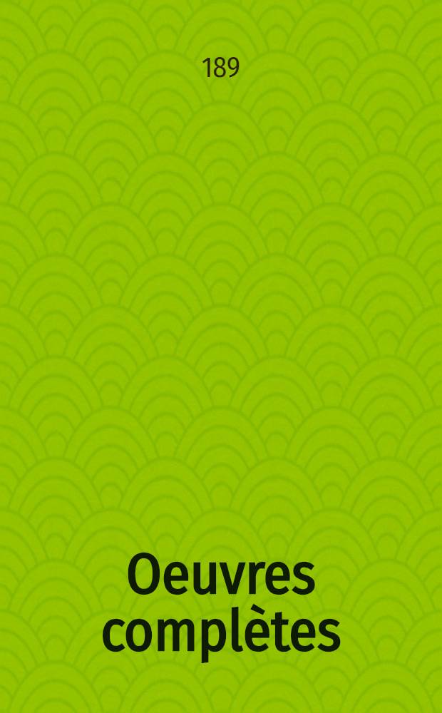 Oeuvres complètes