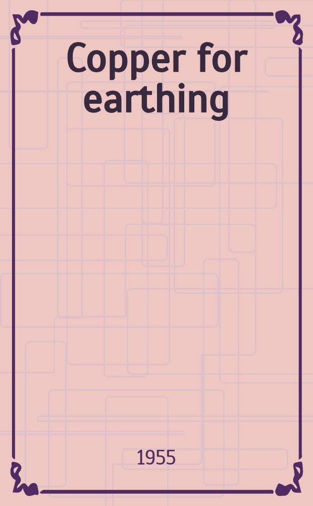 Copper for earthing