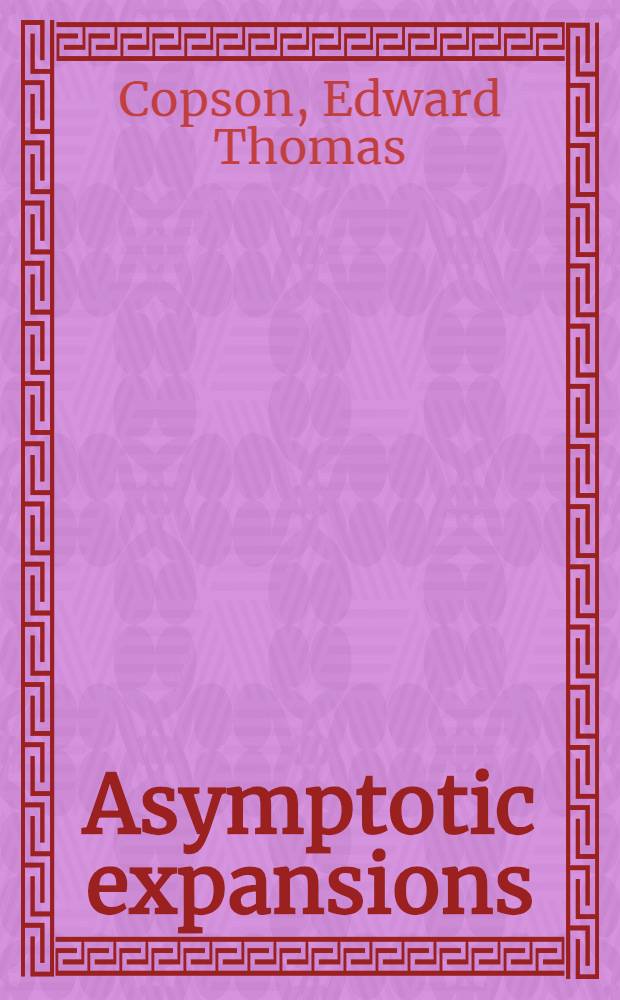 Asymptotic expansions