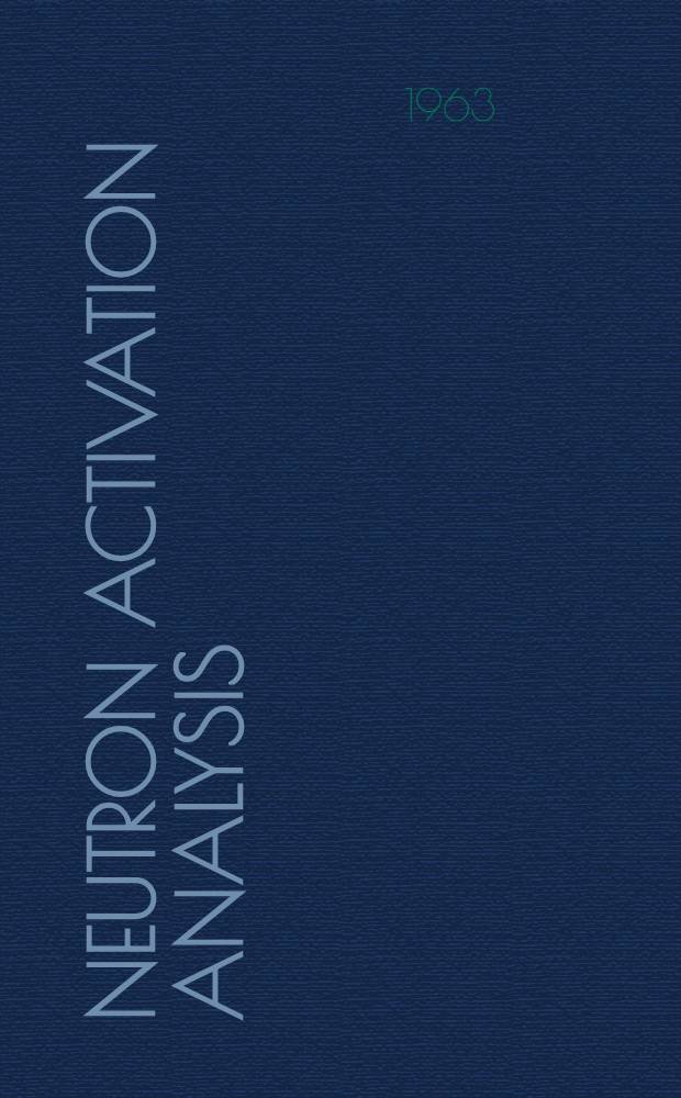 Neutron activation analysis