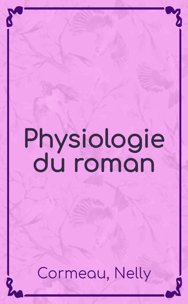 Physiologie du roman