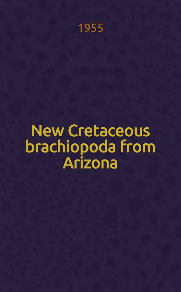 New Cretaceous brachiopoda from Arizona