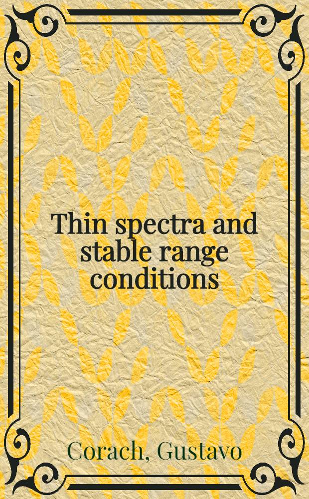 Thin spectra and stable range conditions