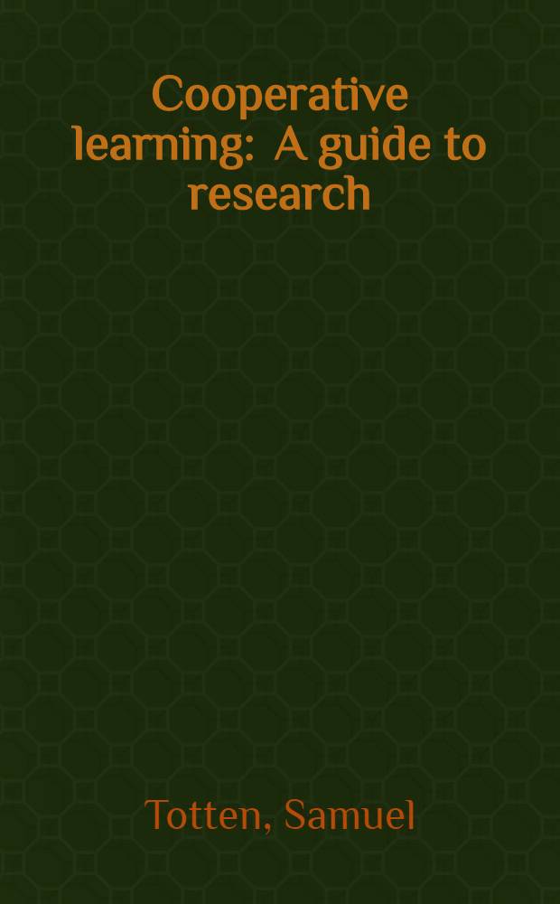Cooperative learning : A guide to research