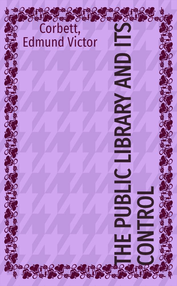 The public library and its control