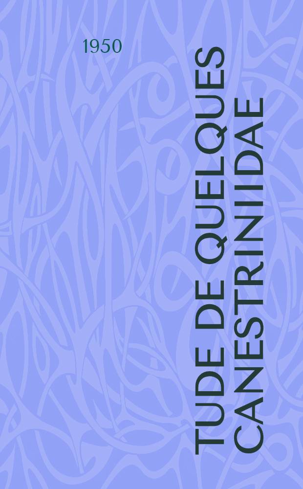 &Eacute;tude de quelques Canestriniidae (Acari) vivant sur des Chrysomelid&aelig; et sur des Carabid&aelig; (Insecta Coleoptera)