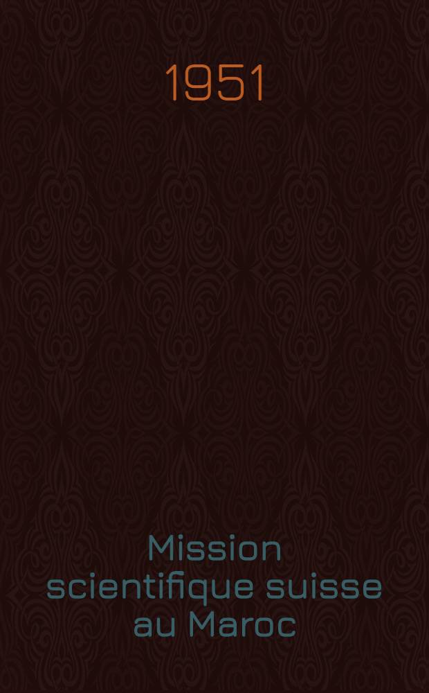 Mission scientifique suisse au Maroc (août - septembre 1950) Acari
