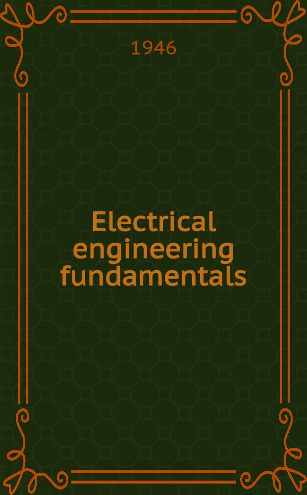 Electrical engineering fundamentals