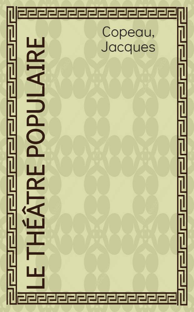Le théâtre populaire